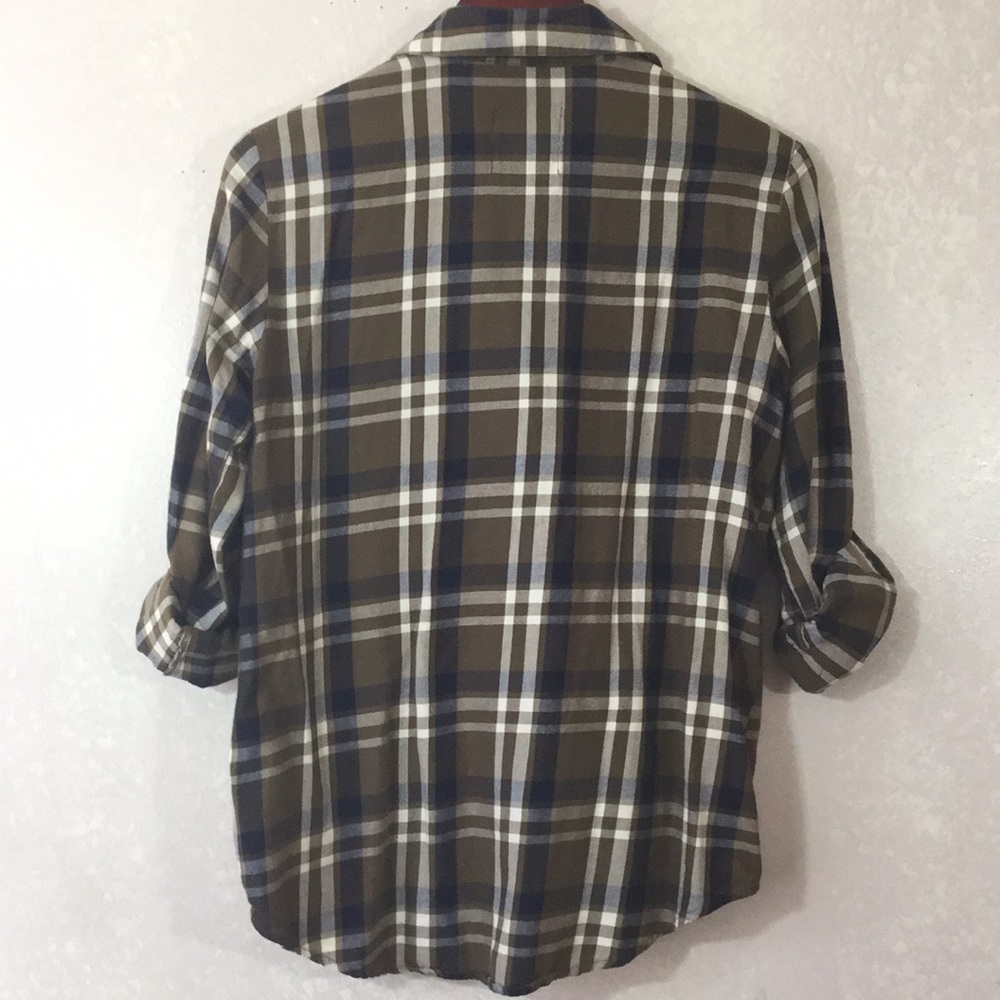 Zara Women Lightweight Flannel Shirt Snap Front S - Picture 6 of 8